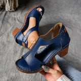 Pennylane | Orthopädische Damen Sandalen Blockabsatz – Blau