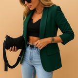 Lea | Damen Longblazer modern chic und elegant – Grün