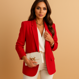 Lea | Damen Longblazer modern chic und elegant – Rot