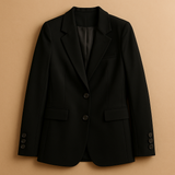 Alina | Damenblazer elegant lang modern designt – Schwarz