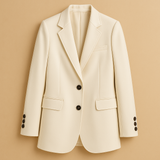 Alina | Damenblazer elegant lang modern designt – Beige