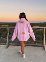 Lässiger Oversize Hoodie – Rosa