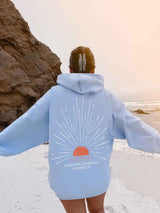 Lässiger Oversize Hoodie – Hellblau