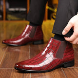 Valdemar | Herren Chelsea Boots Stiefelette Rot – Weinrot