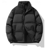 Leander | Herren Steppjacke Winterjacke mit Stehkragen – Schwarz