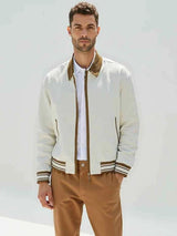 Legere Bomberjacke – Weiß
