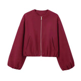 Leichte Bomberjacke Damen – Rot