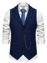 Leichte Herren Weste Mit Taschen – Marineblau