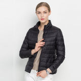 Leichte Steppjacke Damen Kurz – Schwarz