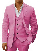 Leinen Hochzeitsanzug – Rosa