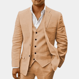 Leinen Hochzeitsanzug – Khaki