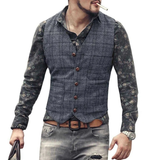 Lennart | Herren Trachtenweste mit Karomuster – Navy Blau