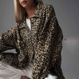 Leopard Jacke Damen – Braun