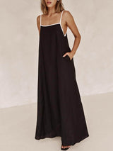 Leticia | Damen Urlaubskleid Resort Style – Stilvolles Sommerkleid Strand & Urlaub 2026 – Schwarz