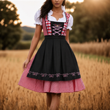 Carla | Damen Dirndl Oktoberfest Trachtenkleid – Schwarz