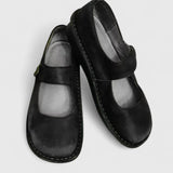 Orthopädische Damenschuhe mit verstellbarem Riemen – Schwarz