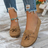 Loafers Damen mit Schleife – Braun
