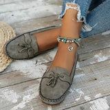 Loafers Damen mit Schleife – Grau
