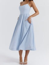 Lea | Festliches Damenkleid elegant und stilvoll – Blau