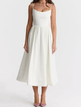Lea | Festliches Damenkleid elegant und stilvoll – Weiß (fast ausverkauft)