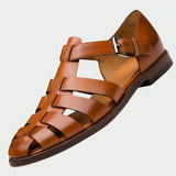 Ben | Stilvolle Ledersandalen Herren Trend – Braun