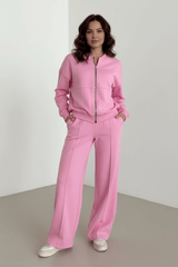 Lounge-Set Damen Zweiteilig Weites Bein – Rosa