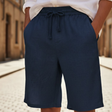 Lukas | Herren Bermuda Shorts Relaxed Fit Kordelzug – Marineblau