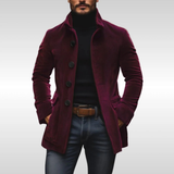 Lukas | Herren Freizeit Winterjacke im Slim Fit – Weinrot