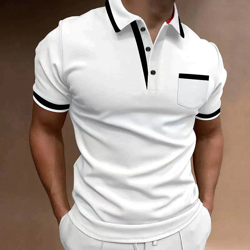 Herren Poloshirt mit Akzentbesatz