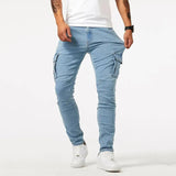 Paula | Kensington Slim-Fit Cargohose Herren Stil – Blau