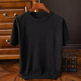 Leon | Giovanni Kaschmir Tee in stilvoller Passform – Schwarz