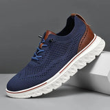 Orthopädische Herrenschuhe in breiter Passform – Blau