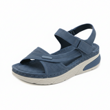 Orthopädische Sandalen für Damen | Breite Zehenbox, Fußgewölbestütze – Blau