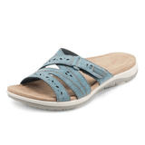 Orthopädische Sandalen für Damen | Slip-Ons mit Fußgewölbestütze – Blau