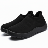 Orthopädische Herrenschuhe mit breiter Zehenkappe | Fußgewölbestütze – Schwarz