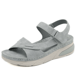 Orthopädische Sandalen für Damen | Breite Zehenbox, Fußgewölbestütze – Grau