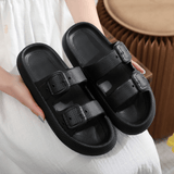 Orthopädische Sandalen für Damen | Verstellbare Fußgewölbestütze – Schwarz
