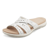 Orthopädische Sandalen für Damen | Slip-Ons mit Fußgewölbestütze – Weiß