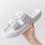 Orthopädische Sandalen für Damen | Verstellbare Fußgewölbestütze – Weiß