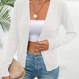 Malmke | Damen Strickjacke V-Ausschnitt Grün – Weiß