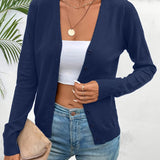 Malmke | Damen Strickjacke V-Ausschnitt Grün – Marineblau