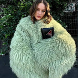 Elegante Übergangsjacke Damen – Weich & Umhüllend – Grün