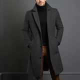 Mantel Herren Lang Slim Fit – Grau
