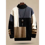 Marius | Herren Pullover mit mehreren Farben und Rollkragen – Schwarz