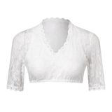 Marlies | Damen Weiße Oktoberfest Dirndlbluse – Weiß