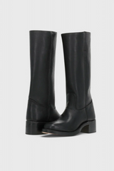 Marvike | Damen Kniehohe Stiefel mit Blockabsatz – Schwarz