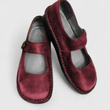 Mary Jane Schuhe Damen mit Riemen – Rot