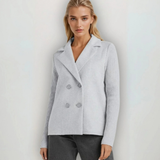 Masa | Damen Zweireiher Jacke mit Knöpfen – Grau