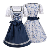Mathilda | Damen Blaues Dirndl mit Schürze – Blau