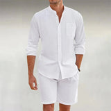 Marta | Damen Leinenset Sommer – Entspanntes Zweiteiler Linen Matching Set 2026 – Weiß